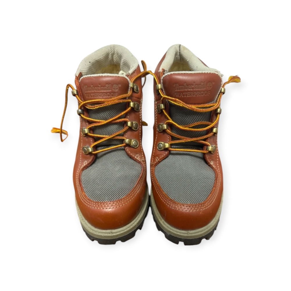 Vintage Timberland Waterproof Hiking Boots Brown Leather Mesh Y2K Gorpcore 7M